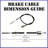 Pair of 1930mm/2140mm Threaded Brake Cables - Suits Knott Ifor Williams Trailer - MPA Spares