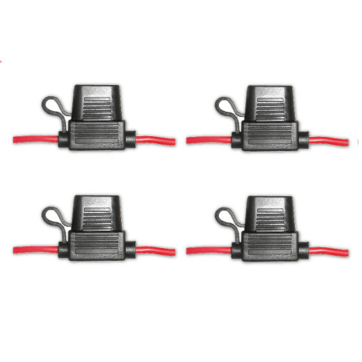 4 X High Quality Splash Proof Fuse Holders For 30 Amp Blade Fuses