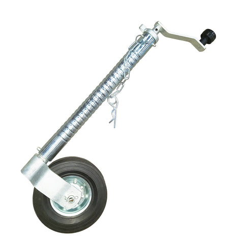 48mm Ribbed Extra Wide Heavyweight Jockey Wheel With R Clip - N.W.L. 500Kg