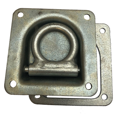 Recessed Tie Down Ring 105 X 105mm - Eye for Trailer Truck Flatbed Horsebox Van