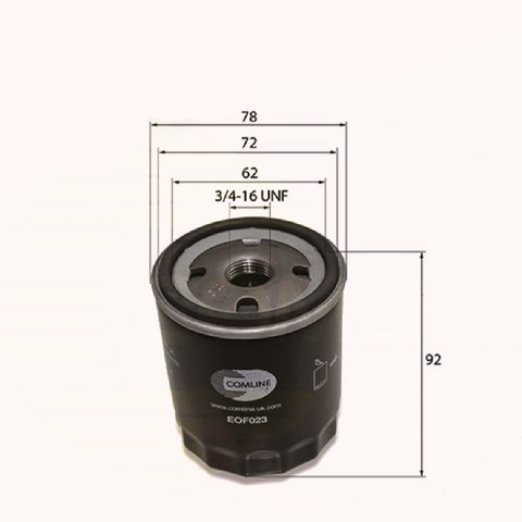 Comline Eof023 Oil Filter Ford Fiesta Focus, Saab 900 9000, Volvo S60 V40 Petrol