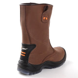 Xpert Invincible Steel Toe Cap Rigger Boot Leather Water Resistant (Brown)