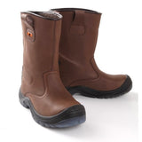 Xpert Invincible Steel Toe Cap Rigger Boot Leather Water Resistant (Brown)