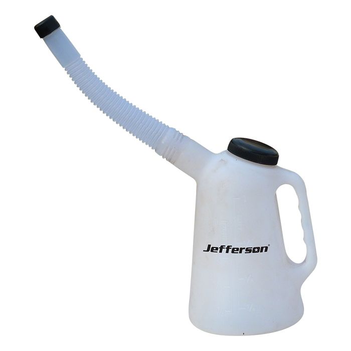 Jefferson 1 Litre Measuring Jug - Flexible Hose - Metric/US - Petrol/Diesel/Oil