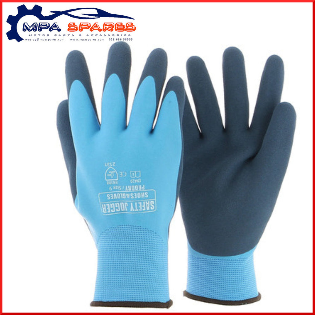 Prodry Latex Work Safety Gloves - Roughened Latex Palm, Nylon Liner - MPA Spares