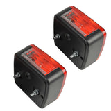 2 X Square Trailer 4 Function Brake Number Plate Indicator Lights