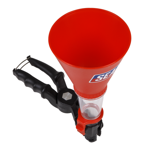 Sealey Universal 2 Piece Oil Funnel - Transparent Lower Chamber