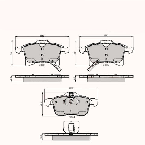 Front Brake Pads Opel Astra 98->08, Corsa 07-> - ADB31307 PAD1348 MDB2633